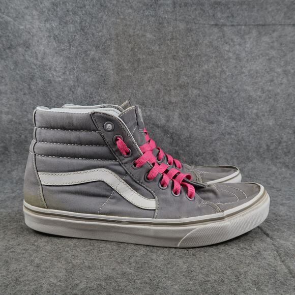 Vans Shoes Womens 9.5 Sk8 Hi Sneakers Casual High Top Trainer Skateboarding Grey - Picture 1 of 11